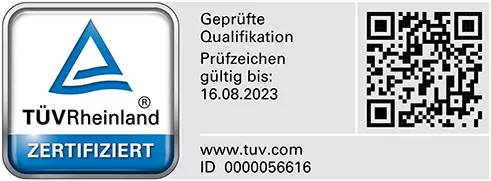 Zertifizierung TÜV Rheinland